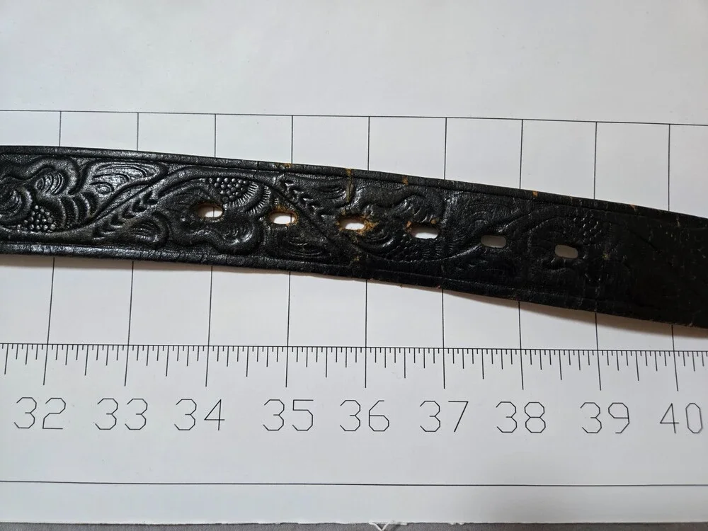 Ivan Taiwan Lone Star Belt Buckle with Size 34 Steerhide Belt 1.5” Wide